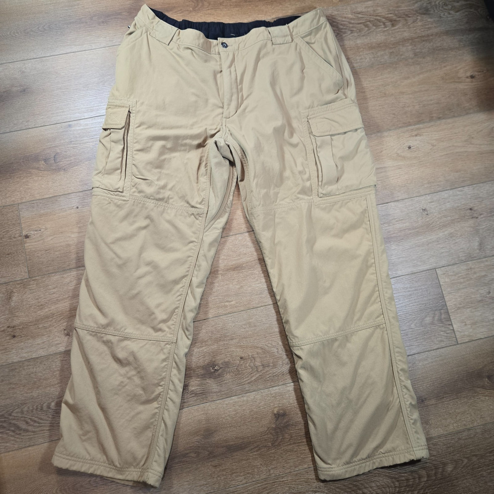 Duluth Trading Dry On Fly Cargo Pants Mens 2XL 38x32 Khaki Nylon Flex Hiking DTC